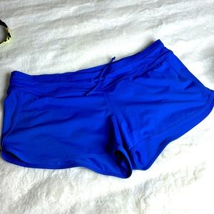 Athleta Royal Blue Double Layer Athletic Shorts Size L